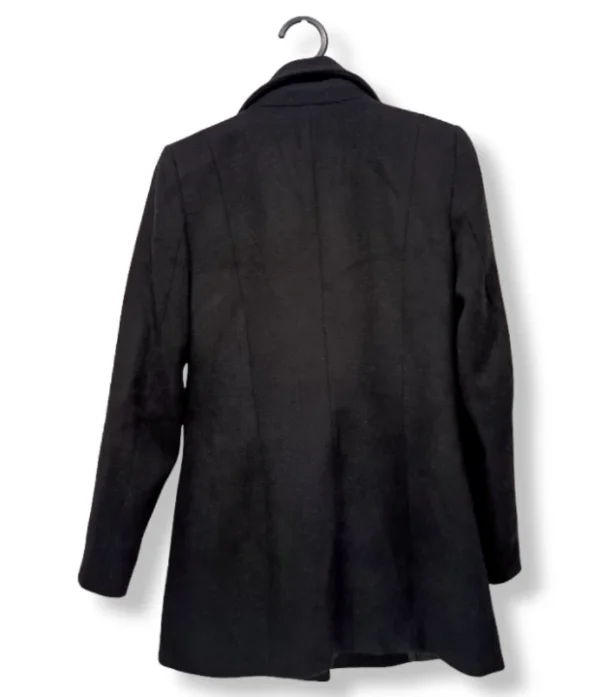 1000004748 (5) Abrigo negro con cierre diagonal ASH – Talla S