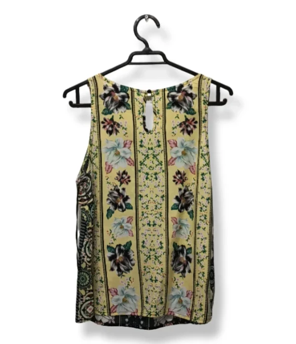 Blusa Floral Bicolor sin Mangas – IO – Talla S