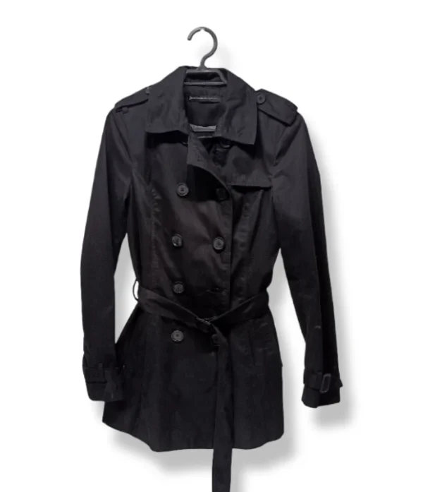 pixelcut-export-1751083475167 Trench Coat Negro Mujer – Stradivarius S/M