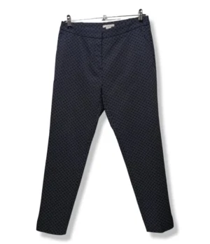 Pantalón Azul Oscuro con Estampado Geométrico – H&M – Talla 36 (grande)