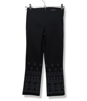 pixelcut-export-1751177956465 Pantalón Negro Bordado en Bajo – Guess – Talla XS
