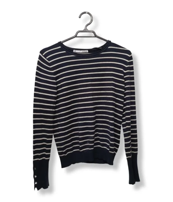 Sweater Marquis rayado azul marino – Clásico, versátil y atemporal