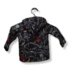 Cortavientos negro con dibujos /Talla 6-12 meses