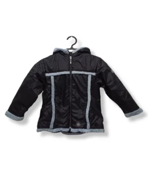 Parka azul marino con detalles celestes – Abrigo cálido con estilo para niña