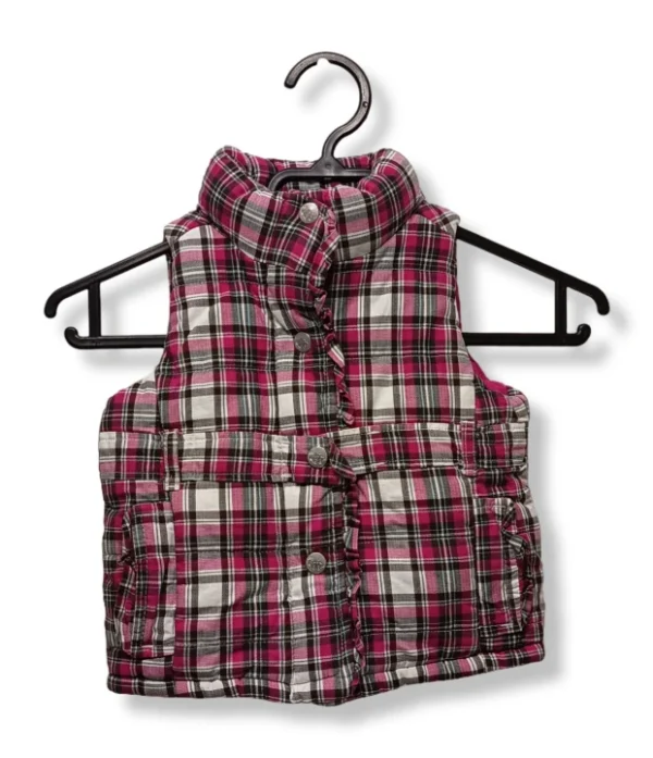 Parka sin mangas a cuadros – talla 3 años