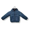Parka celeste oscuro con gorro – Talla 2-3 años