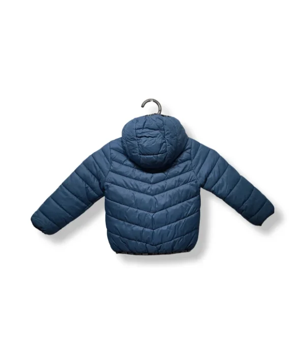 Parka celeste oscuro con gorro – Talla 2-3 años
