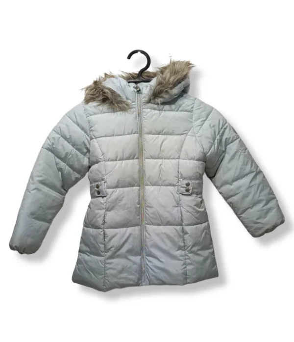 Parka acolchada celeste , talla 8 años