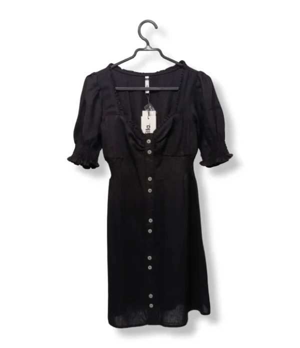 pixelcut-export-1751221205814 Vestido Sybilla negro con botones