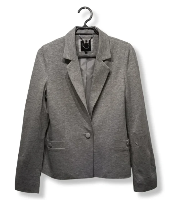 Blazer IO Mujer – Gris Jaspeado, Talla 38