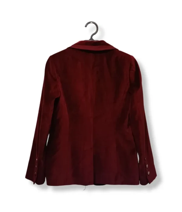 Blazer Liola Mujer – Terciopelo Burdeo, Talla 38