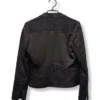 Chaqueta Negra Liola con Encaje – Estilo Biker Chic Femenino, Talla 38