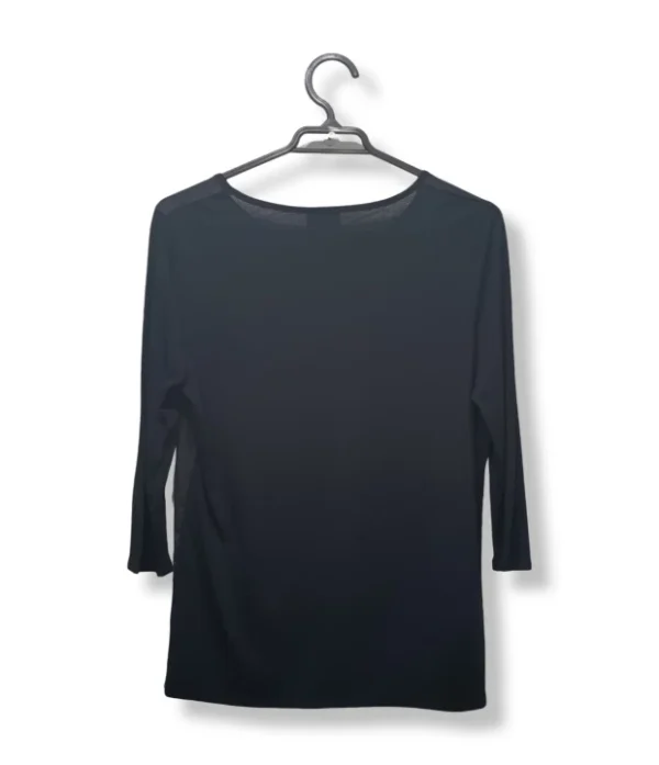 pixelcut-export-1751317797052 Polera Negra – Manga 3/4, Talla S