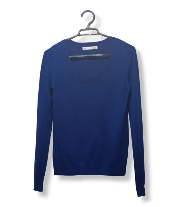 pixelcut-export-1751319525319 Sweater Azul Cobalto Cuello Redondo – Sfera
