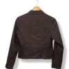1000014546 (14) Chaqueta corta de mezclilla café, talla S