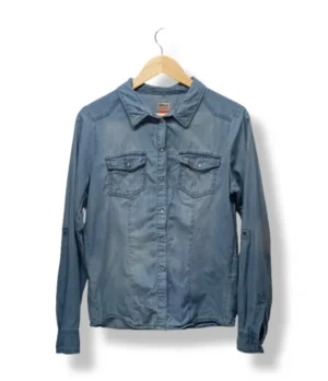 Camisa de mezclilla clara Only, talla M