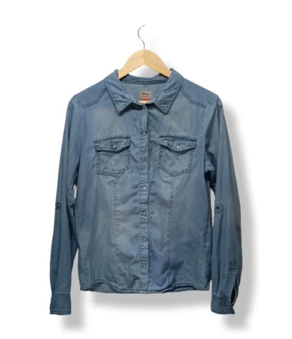 Camisa de mezclilla clara Only, talla M