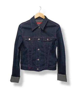 1000014546 (30) Chaqueta de mezclilla oscura Fiorucci, talla S