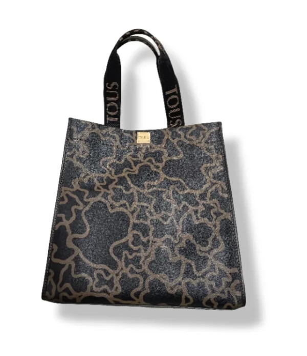 pixelcut-export-1752547458504 Tote bag Tous negra con diseño abstracto y asas logotipadas