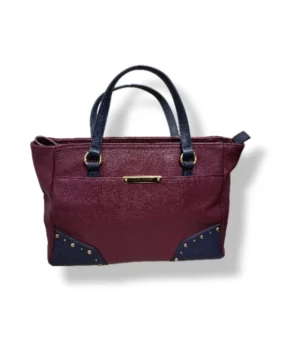 Cartera Tommy Hilfiger burdeo con detalles azul marino