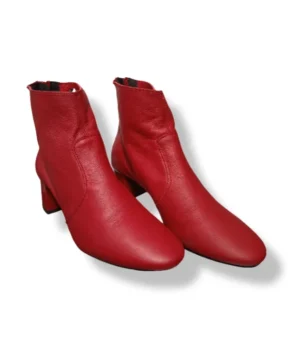 Botín Rojo Cuero Mango – Talla 37 (nuevo sin etiqueta)