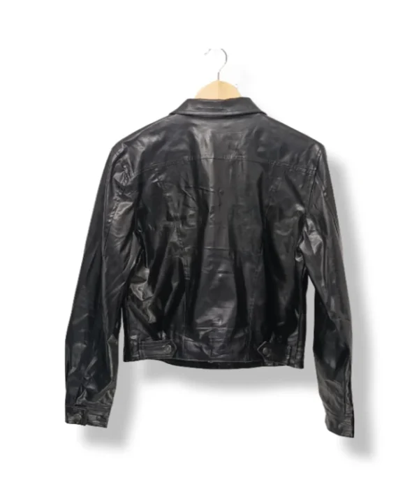 pixelcut-export-1753745093465 Chaqueta negra efecto cuero, Talla S
