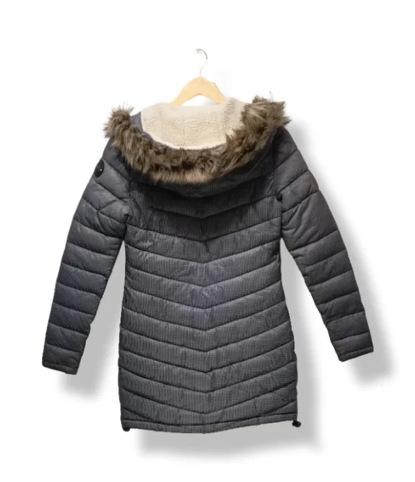 Parka acolchada gris con chiporro SuperDry Talla XS