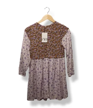 Vestido floral combinado – Zara – Talla 10 años