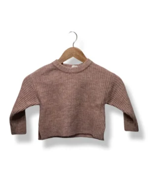 1000015516 (26) Sweater acanalado rosado – Zara – Talla 18-24 meses