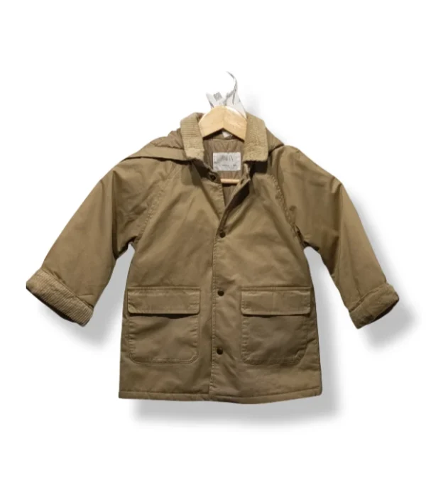 Chaqueta infantil Zara beige con gorro 3 / 4 años