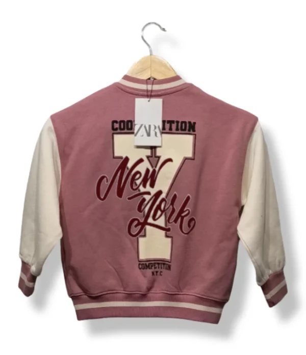 pixelcut-export-1754061786550 Chaqueta varsity rosada con mangas crema Zara