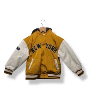 Parka varsity “New York” con gorro – Talla 6 años, nueva con etiqueta