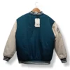 Chaqueta varsity teal & crudo Zara niño – Talla 11-12
