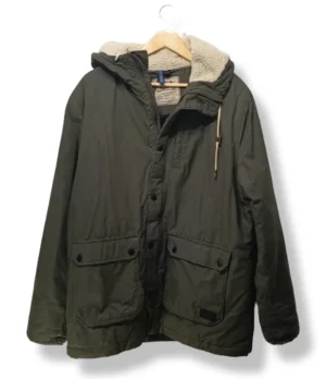 pixelcut-export-1754283792661 Parka verde oliva con chiporro interior H&M - Talla M/L