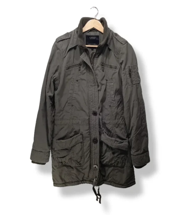 Chaqueta larga verde militar estilo parka CAPSIZE Talla L/XL