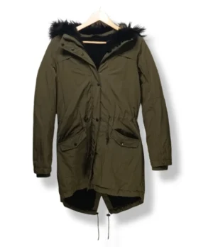 pixelcut-export-1754284147633 Parka verde oliva con chiporro negro - Gina Benotti