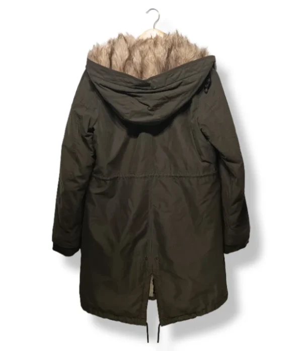 Chaqueta verde oliva con chiporro interior - Lucky Brand, talla M