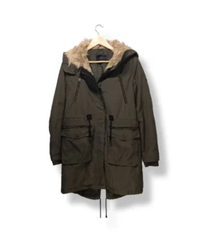 Chaqueta verde oliva con chiporro interior - Lucky Brand, talla M