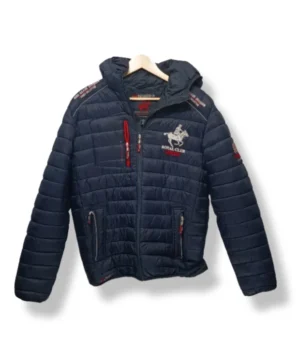 pixelcut-export-1754284257534 Parka de pluma azul Royal Club Norway con bordados, Talla M/L