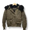 Parka bomber verde oliva con interior chiporro FB Sister – Talla XS/S
