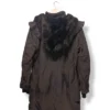 Parka larga café oscuro con chiporro Cosima  – Talla L