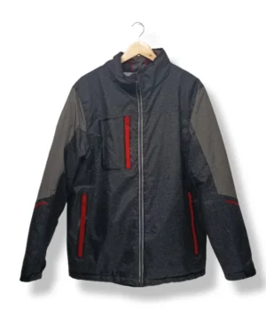 pixelcut-export-1754285698437 Chaqueta técnica impermeable gris con detalles rojos (Talla M/L)