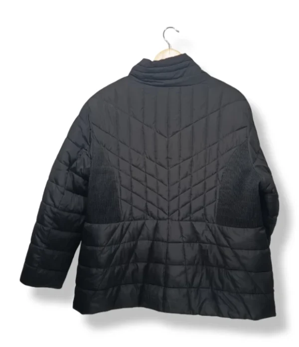 pixelcut-export-1754285774566 Parka acolchada negra con detalles en tejido - Collection Talla L/XL