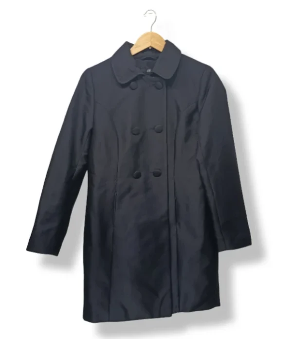 pixelcut-export-1754288244835 Trench coat azul marino H&M - Talla S