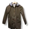 Chaqueta parka H&M verde oliva niño talla 9-10 años