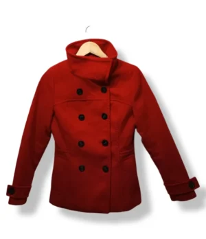 pixelcut-export-1756382526562 Abrigo corto rojo H&M – Talla S