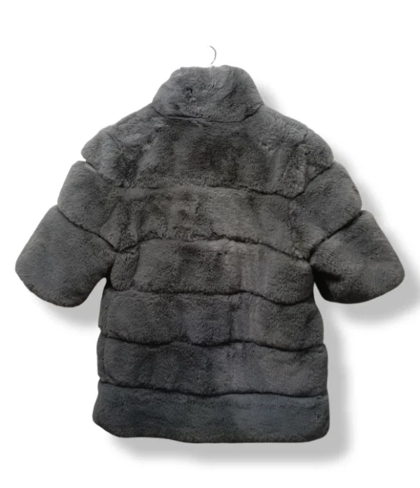 pixelcut-export-1756383632254 Abrigo de piel sintética gris Laura Benigni – Talla M