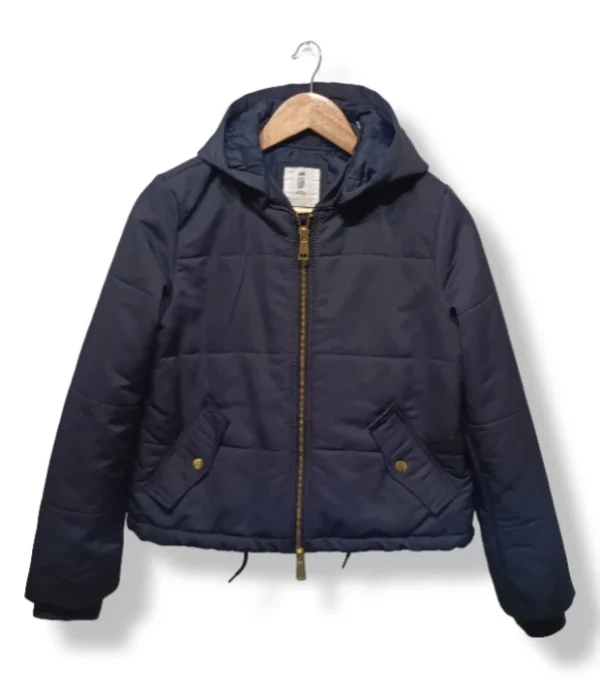 Parka acolchada H&M azul marino, 14-16 años