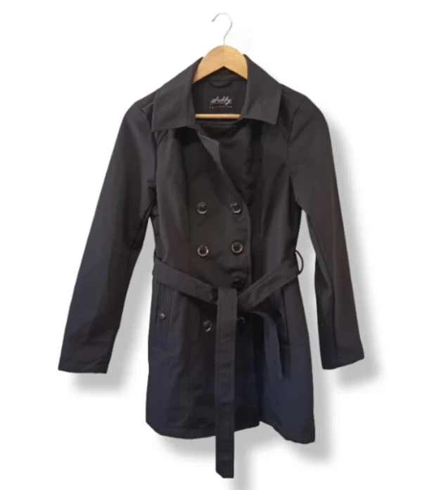 pixelcut-export-1757570776384 Trench negro Sebby Collection, talla S