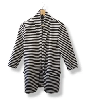 Blazer a rayas blanco y negro SL Moda – Talla M
